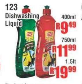 Devland Cash And Carry 123 Dishwashing Liquid 750ml offer