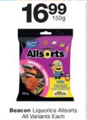 Checkers Beacon Liquorice Allsorts 150g offer