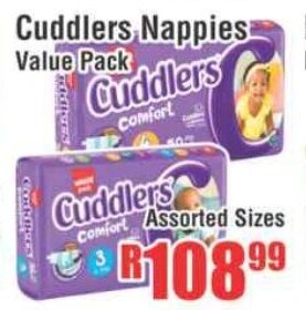 Devland Cash And Carry Cuddlers Nappies Value Pack Assorted Sizes offer