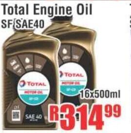 Devland Cash And Carry Total Engine Oil SF SAE40 16x500ml offer