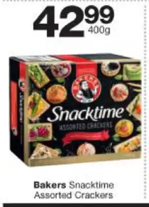 Checkers Bakers Snacktime Assorted Crackers 400g offer