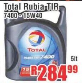 Devland Cash And Carry Total Rubia TIR 7400-15W40 5lt offer