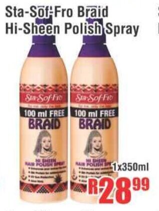 Sta-Sof-Fro Braid Hi-Sheen Polish Spray 1x350ml