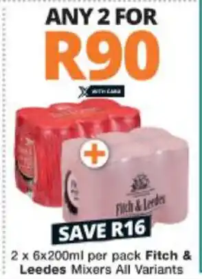 Fitch & Leedes Mixers 2x6x200ml