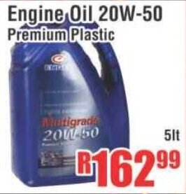 Devland Cash And Carry Engine Oil 20W-50 Premium Plastic 5lt offer