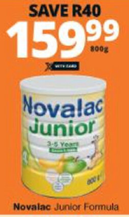 Checkers Novalac Junior Formula 800g offer