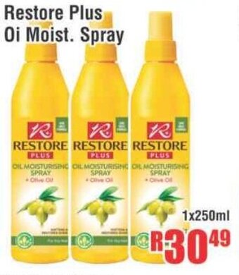 Restore Plus Oil Moist. Spray 1x250ml