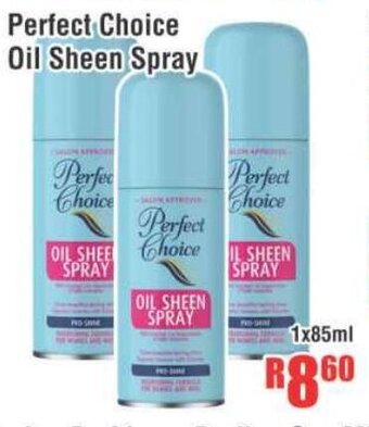 Devland Cash And Carry Perfect Choice Oil Sheen Spray 1x85ml offer