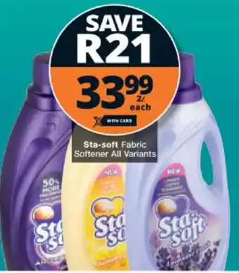 Checkers Sta-soft Fabric Softener 2L offer