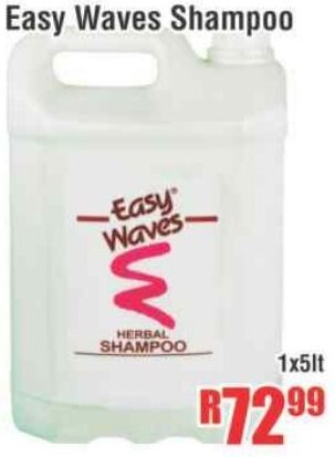 Devland Cash And Carry Easy Waves Shampoo 1x5lt offer