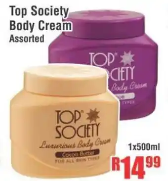 Devland Cash And Carry Top Society Body Cream 1x500ml offer