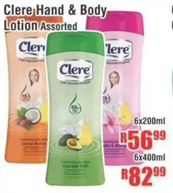 Devland Cash And Carry Clere Hand & Body Lotion 6x200ml offer