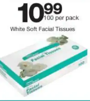 White Soft Facial Tissues 100 per pack