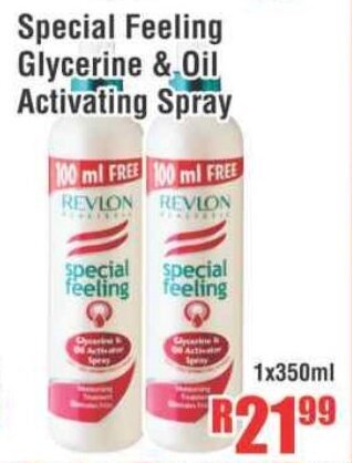 Devland Cash And Carry Special Feeling Glycerine & Oil Activating Spray 1x350ml offer