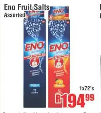Devland Cash And Carry Eno Fruit Salts 1x72's offer