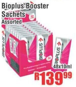 Devland Cash And Carry Bioplus Booster Sachets Assorted 48x10ml offer
