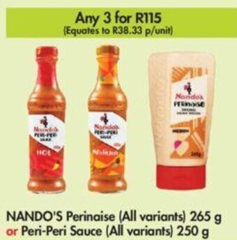 Makro Nando's Perinaise (all variants) 265g or Peri-Peri Sauce (all variants) 250g offer