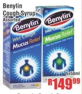 Devland Cash And Carry Benylin Cough Syrup 6x50ml offer