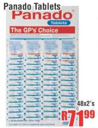 Devland Cash And Carry Panado Tablets 48x2's offer