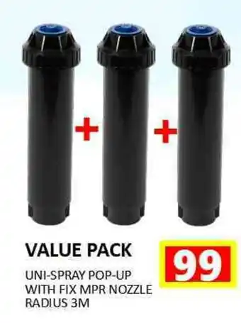 UNI-SPRAY POP-UP WITH FIX MPR NOZZLE RADIUS 3M