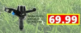 Waterware 20MM PLASTIC SPRINKLER RADIUS 14M offer