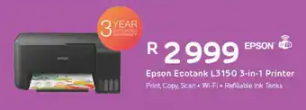 Epson - Ecotank L3150 3-in-1 Printer
