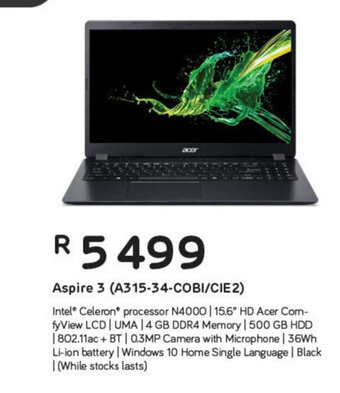 Computer Mania Acer - Aspire 3 (A315-34-COBI/CIE2) offer