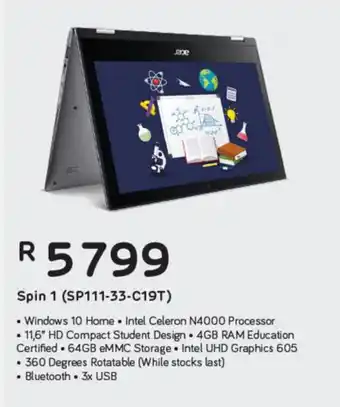 Computer Mania Acer - Spin (SP111-33-C19T) offer