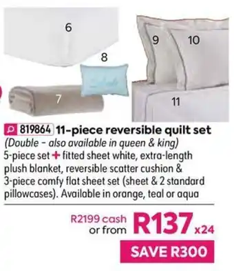 HomeChoice 11-piece Reversible Quilt Set offer
