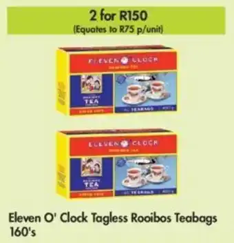 Eleven O' Clock Tagless Rooibos Teabags 160's