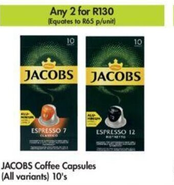 Jacobs Coffee Capsules (all variants) 10's