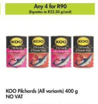 Makro Koo Pilchards (all variants) 400g offer