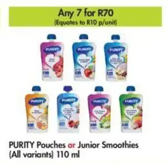 Makro Purity Pouches or Junior Smoothies (all variants) 110ml offer
