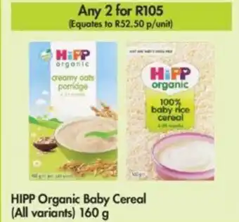 Makro HIPP Organic Baby Cereal (all variants) 160g offer