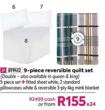 HomeChoice 9-piece Reversible Quilt Set offer