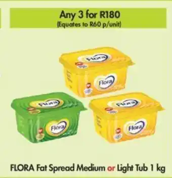 Makro Flora Fat Spread Medium or Light Tub 1 kg offer