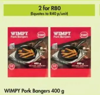 Wimpy Pork Bangers 400g