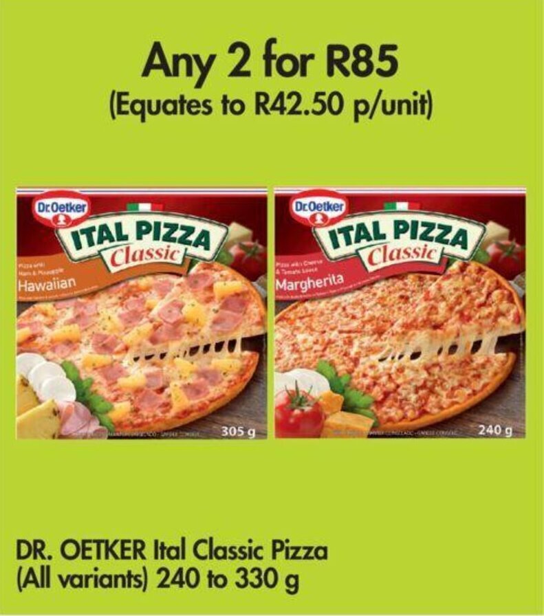 Dr. Oetker Ital Classic Pizza (all variants) 240 to 330g offer at Makro