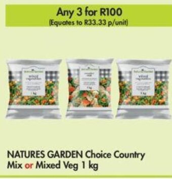 Makro Natures Garden Choice Country Mix or Mixed Veg 1 kg offer