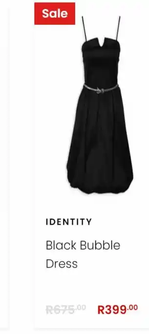 Identity Black bubble dress offer