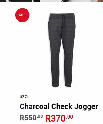 Charcoal check jogger