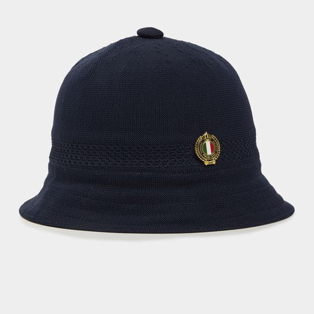 Navy knit bucket hat offer at Fabiani