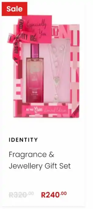 Fragrances & jewellery gift set identity