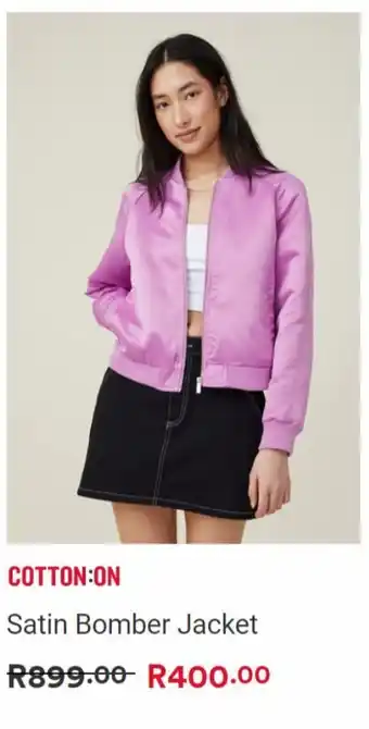 Satin bomber jacket