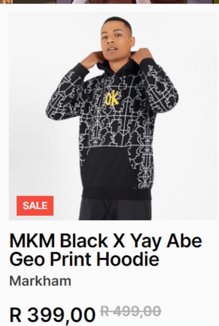 Print hoodie offer at Markham