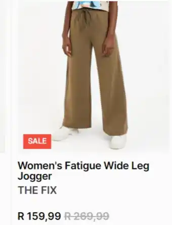 Women's fatigue wide leg jogger