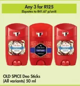 Makro Old Spice Deo Sticks (all variants) 50ml offer
