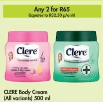 Makro Clere Body Cream (all variants) 500ml offer