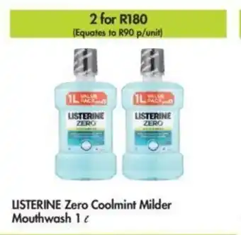 Makro Listerine Zero Coolmint Milder Mouthwash 1l offer