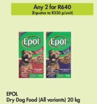 Makro Epol Dry Dog Food (all variants) 20kg offer